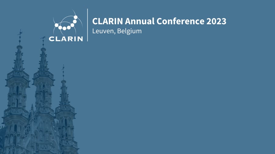 CLARIN Annual Conference 2023, Leuven